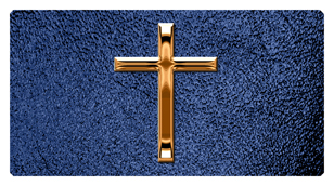 DSC700 510 CP SH BL Copper Single Cross Shimmer Blue Background